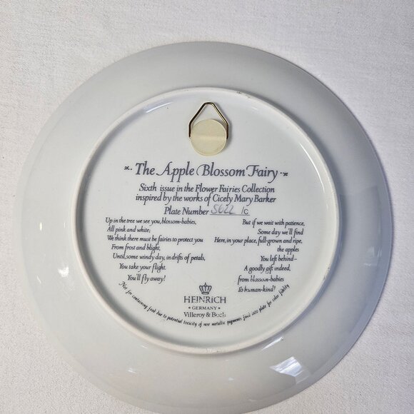 Villeroy And Boch The Apple Blossom Fairy Porcelain Plate 6th Issue Germany - Picture 6 of 9